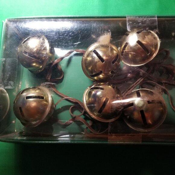 Primitive Rustic Metal Jingle Bell Garland Leather 6FT Fireplace Shabby Chic NIB - Picture 3 of 6